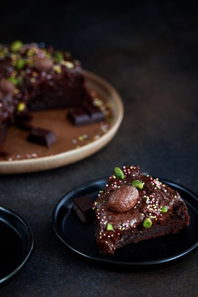 Gâteau mousse au chocolat italien sans gluten (avec une seule base)