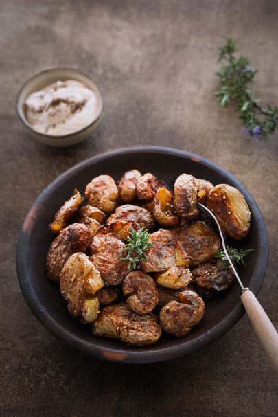 Pommes de terre rôties tapées aux épices