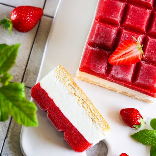 gateau gelee fraise mousse chocolat blanc recette