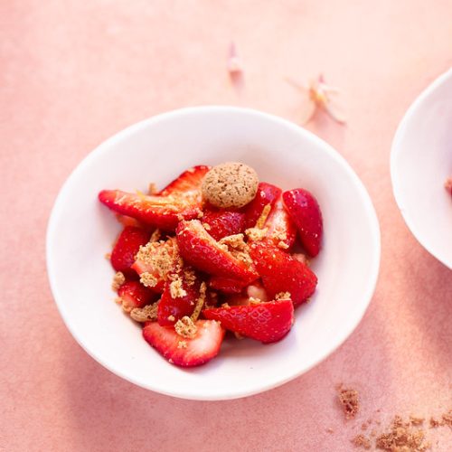 salade fraises citron fleur oranger