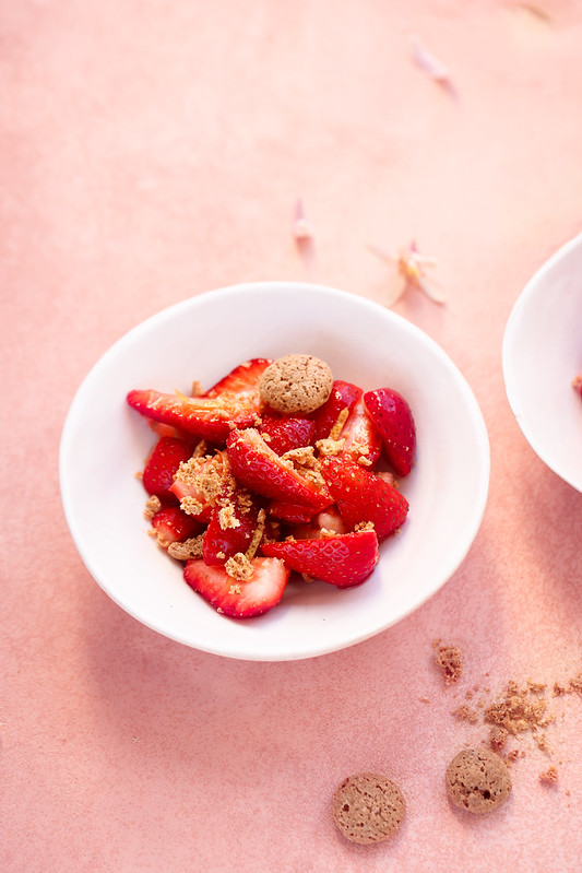 salade fraises citron fleur oranger