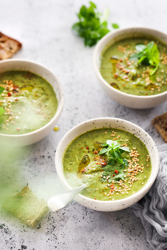 soupe verte printemps vegetale