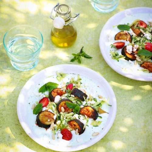 courgettes paprika creme feta recette legre