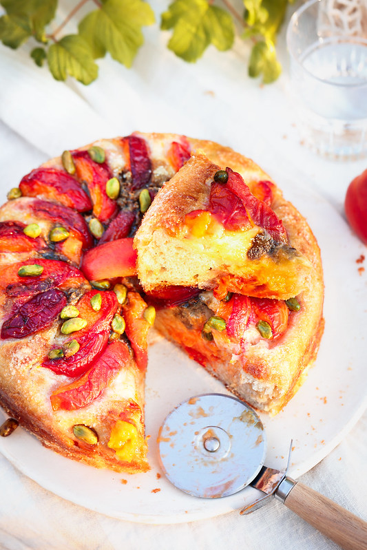 focaccia sucree abricots pistaches
