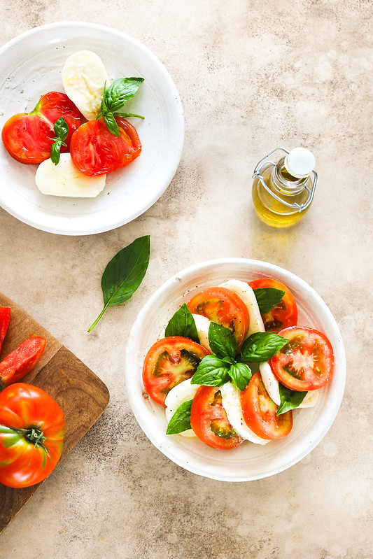Tomates mozzarella ou l’insalata caprese