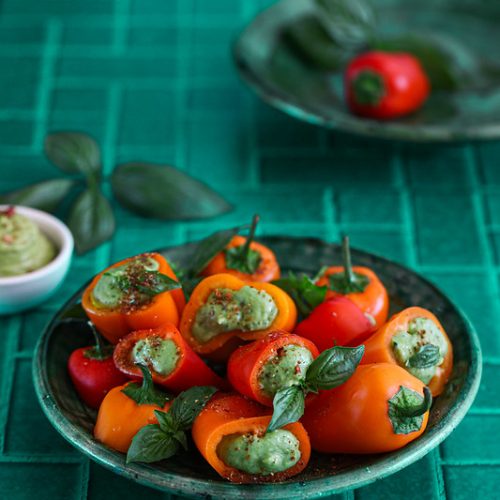 mini poivrons farcis guacamole leger facile