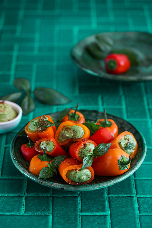 mini poivrons farcis guacamole leger facile