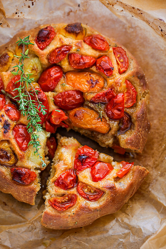tarte focaccia tomates cerise