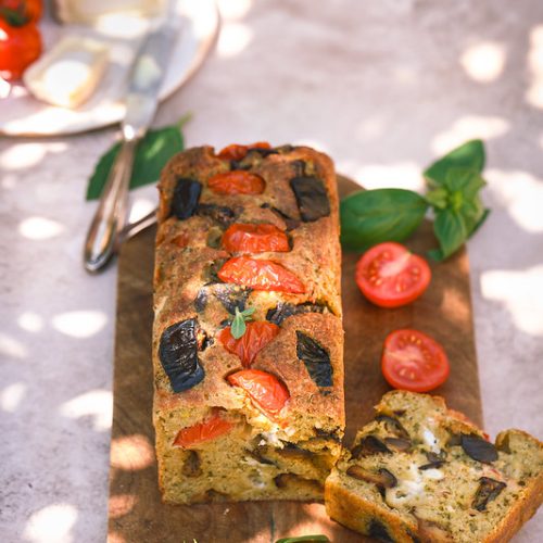 cake aubergines chevre pesto recette facile