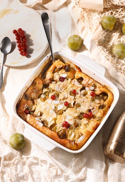 Clafoutis de prunes reine Claude
