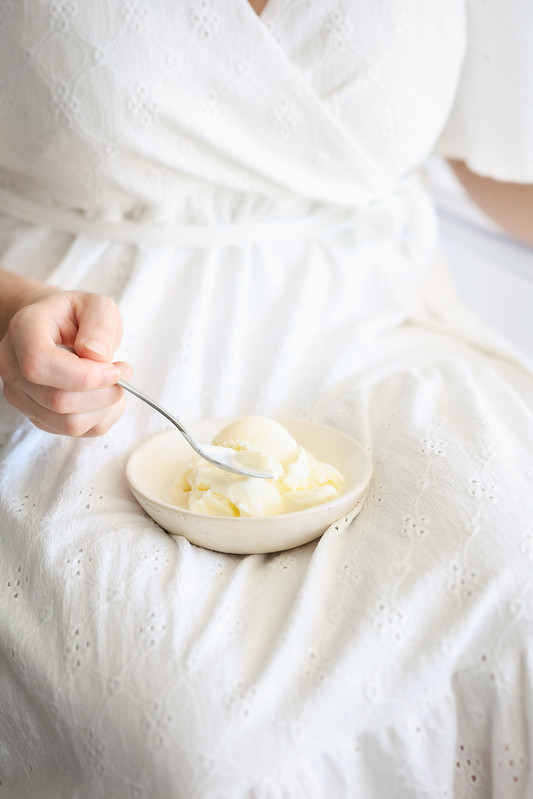 glace fleur oranger sans oeufs