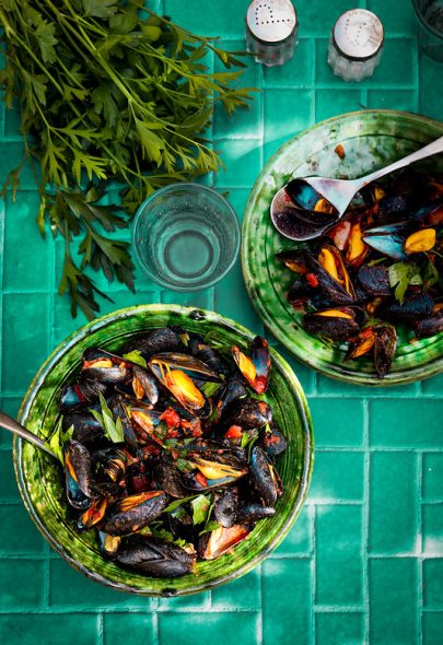 Moules marinières à la sauce tomate comme dans les Pouilles