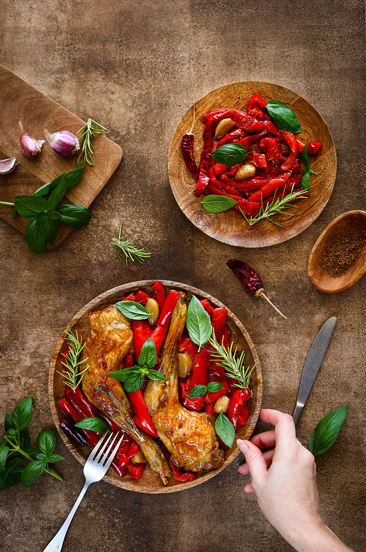 poulet poivrons recette
