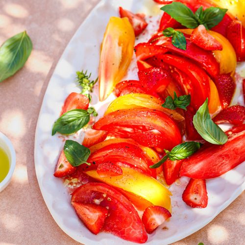 salade tomate fraises Passedat