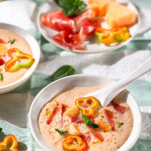 soupe froide melon jambon yaourt sans cuisson