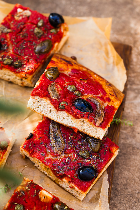 focaccia italienne tomate olives
