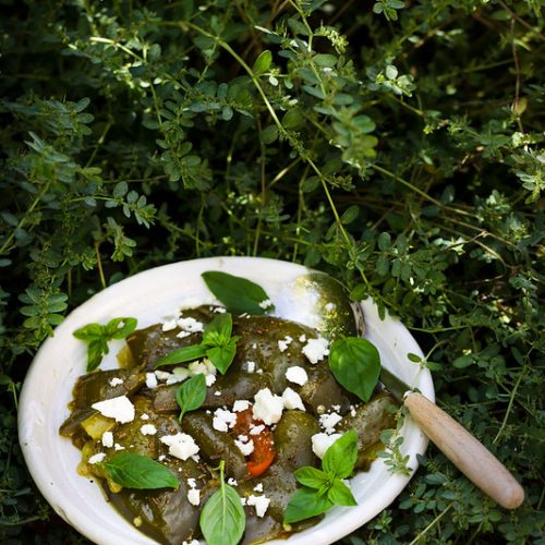 poivrons verts confits feta