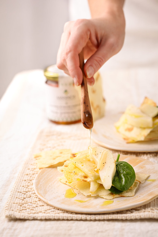 bouchees pain croustillant brebis poire miel