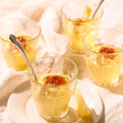 dessert facile sans cuisson ricotta safran citron