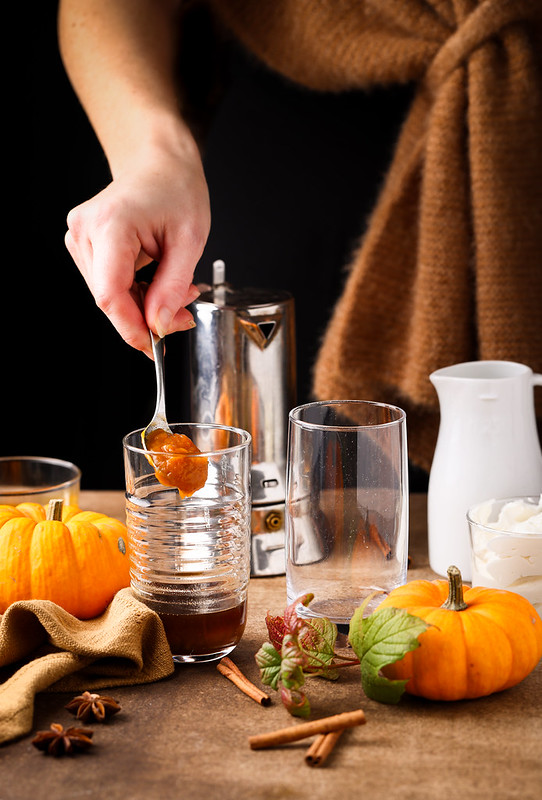 cafe lait sirop courge pumpkin latte
