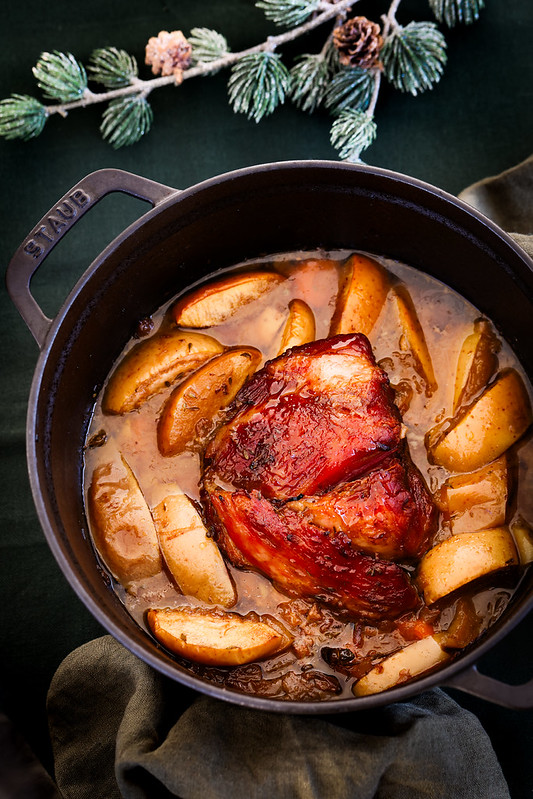 epaule porc palette braisse pommes