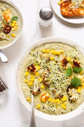 Soupe de chou-fleur et maïs