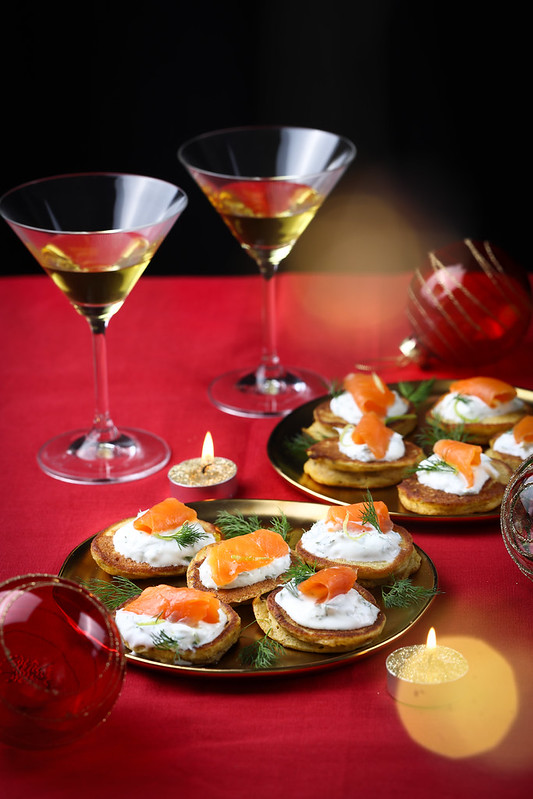 blinis maison courge truite fumee