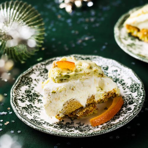 buche entremets pistache fleur oranger