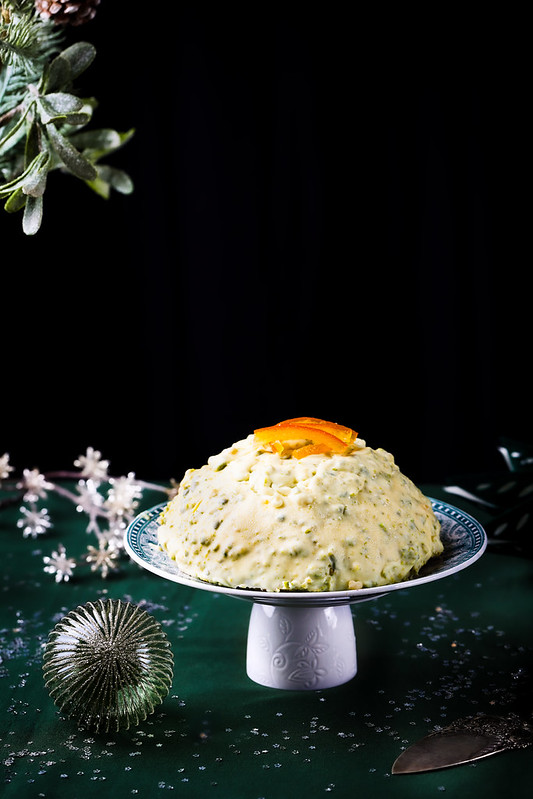 entremets pistache fleur oranger sans gluten