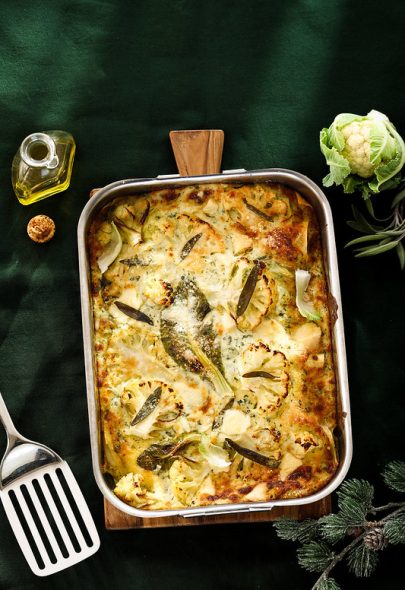 Lasagnes au fromage et au chou-fleur (végétariennes)