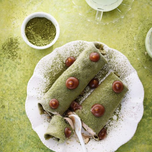 crepe matcha marrons yaourt recette