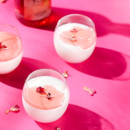 Panna cotta yaourt rose