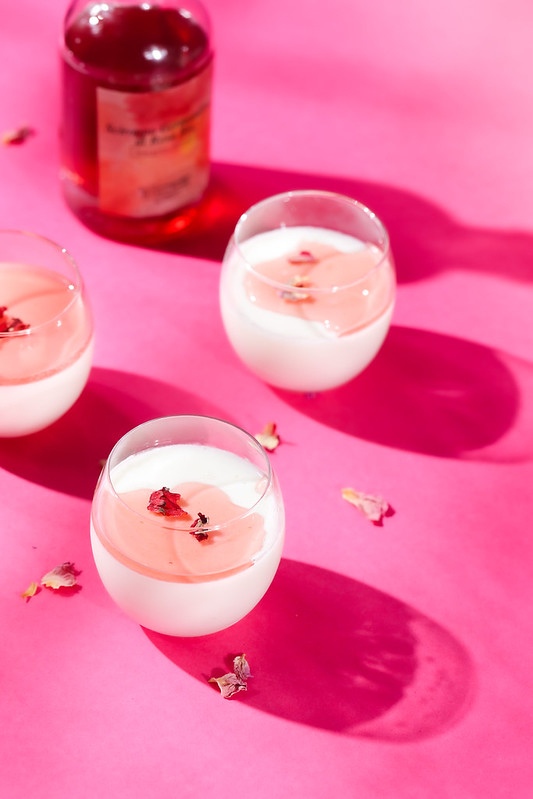 Panna cotta yaourt rose