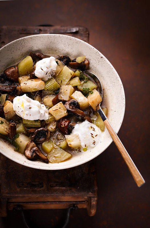 potage celeri rave champignons