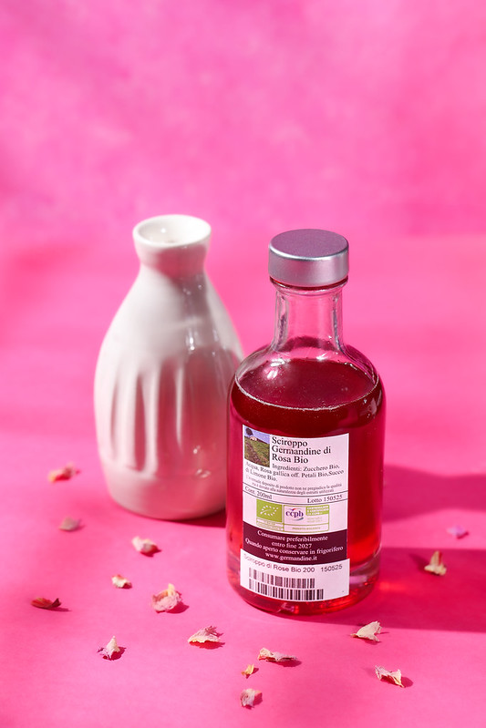 panna cotta sirop rose germandine