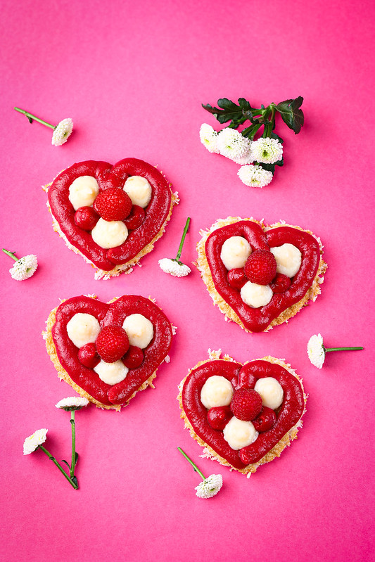 entremets framboise litchis sans gluten