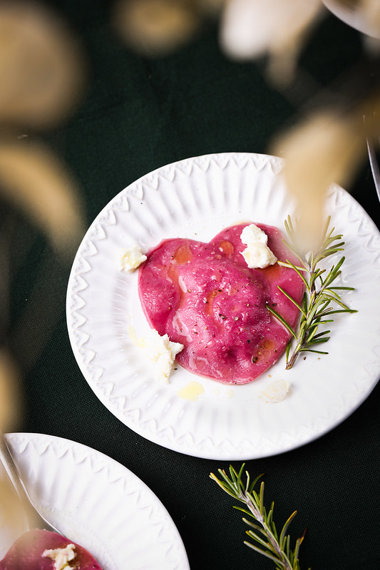raviolis roses betterave chevre recette