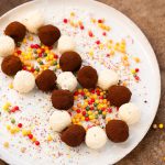 gateau chiffre truffes chocolat noir blanc