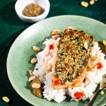 saumon gratin curry vert riz coco rapide