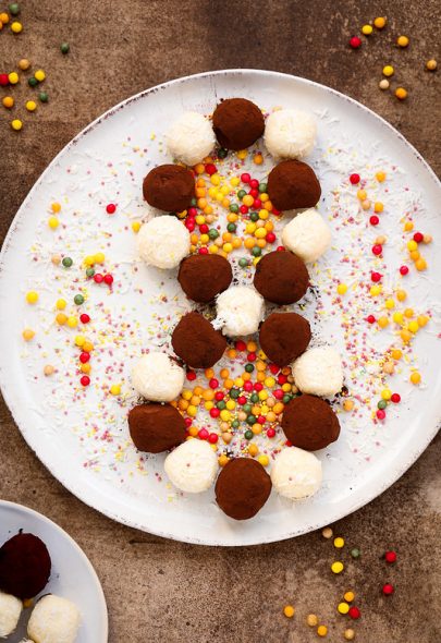 Gâteau chiffre de truffes au chocolat