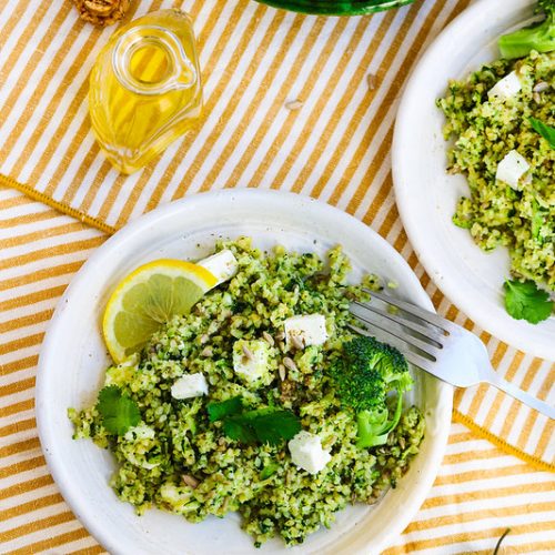 salade boulgour vert feta leger