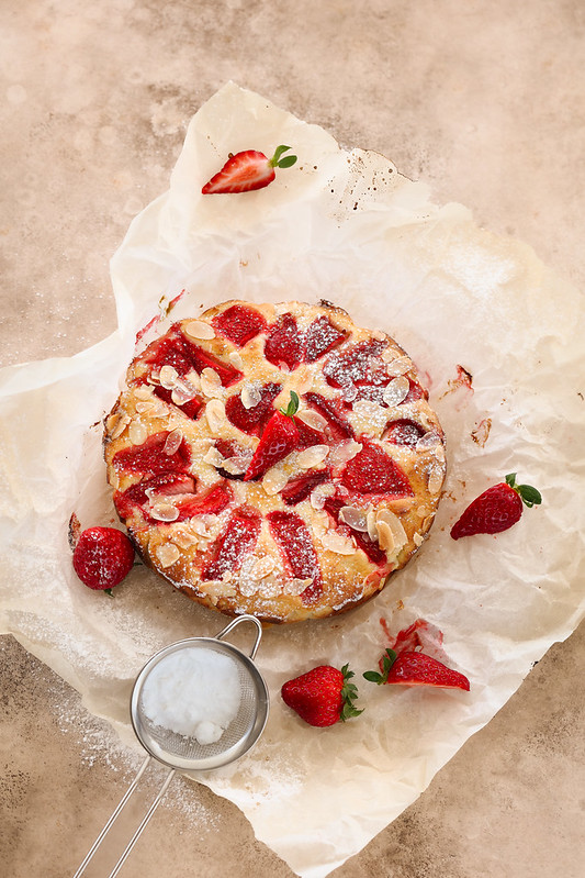 gateau ricotta fraises facile leger