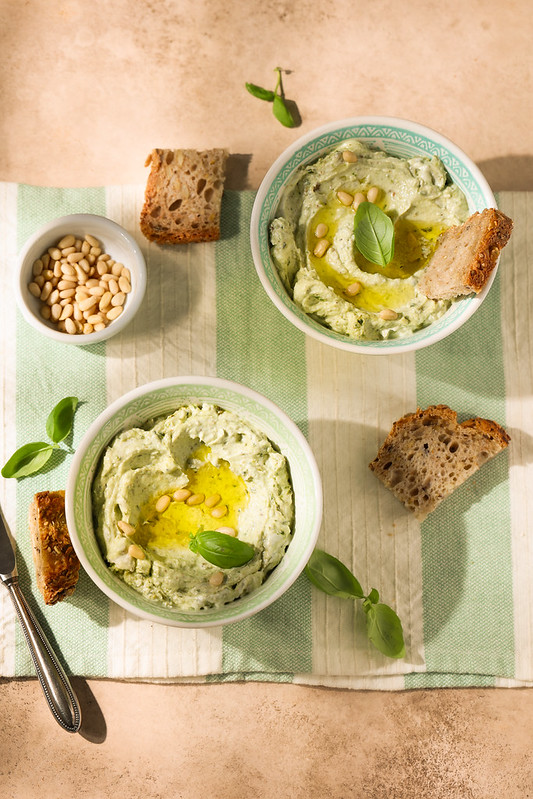 tartinade chreve pesto basilic
