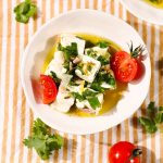 feta marinee huile coriandre recette