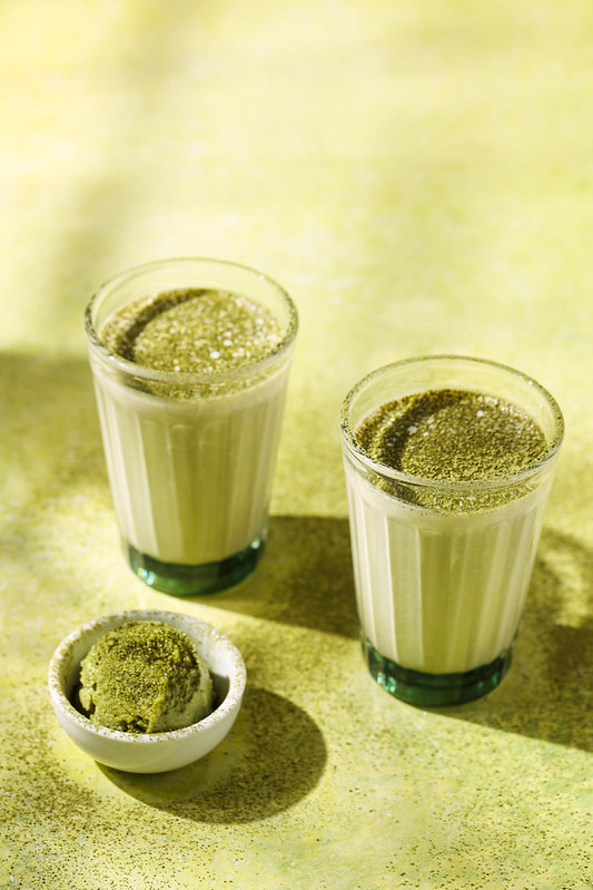 Milkshake banane matcha et la recette de base du milkshake aux fruits