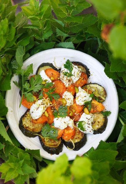 Salade de carottes et courgettes rôties