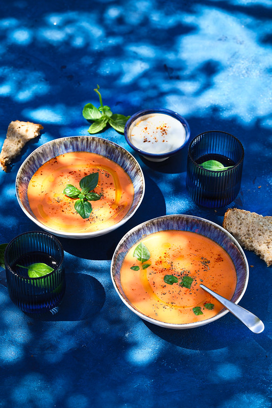 creme froide poivrons yaourt recette