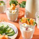 gaspacho concombre yaourt brochettes melon