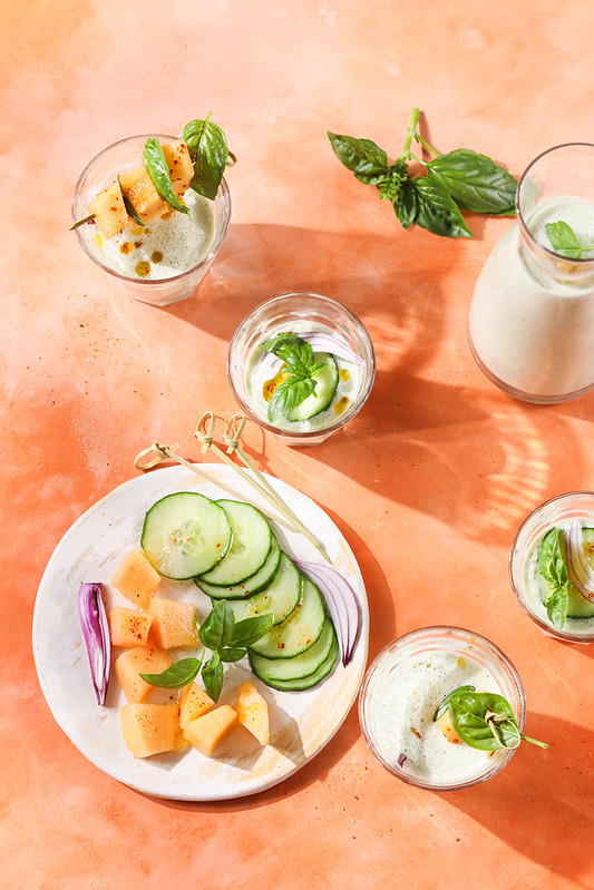 soupe froide rapide concombre melon
