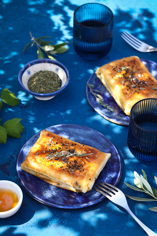 feta frite phyllo saganaki